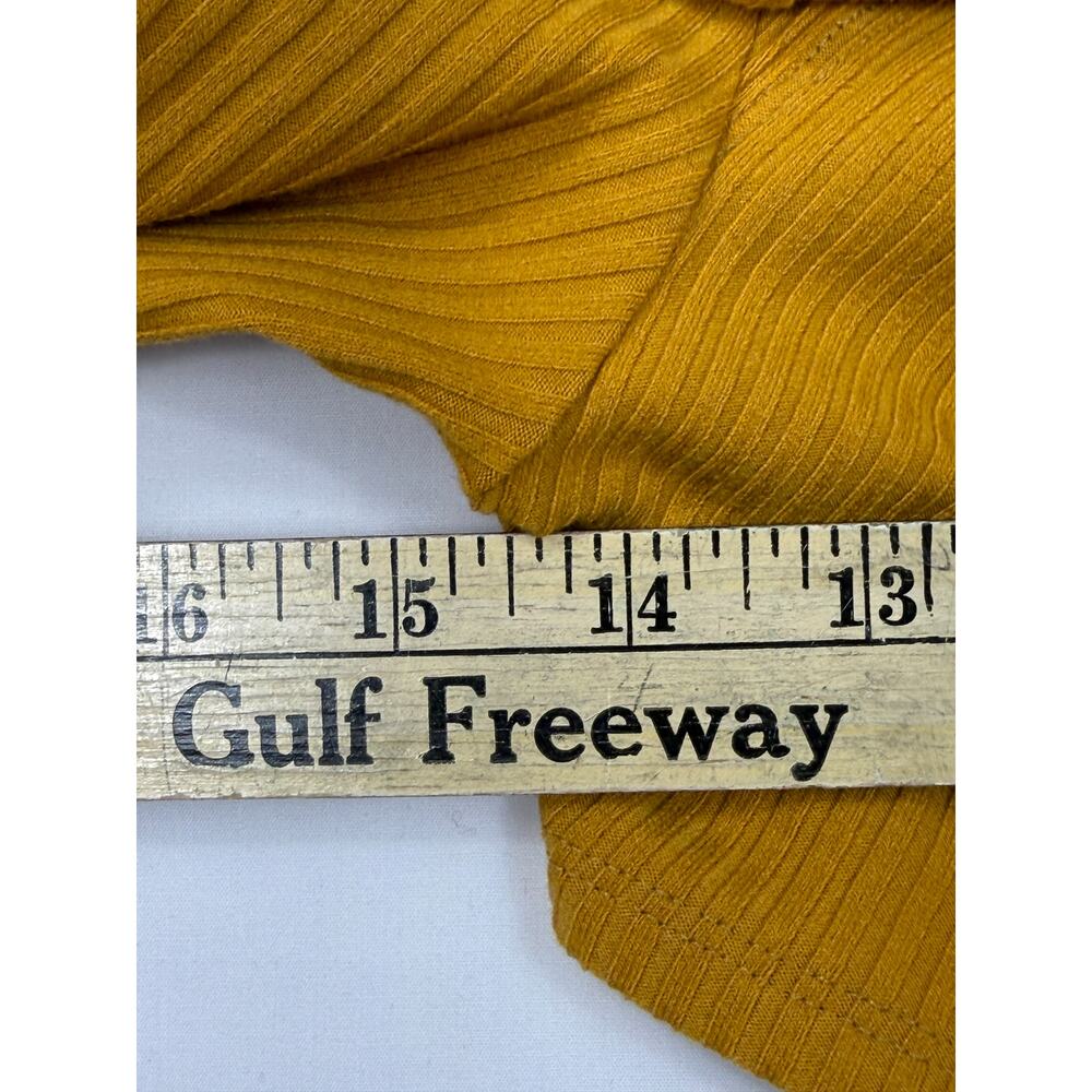 NWT Bronx and Banco Amara Linen-Blend Cutout Maxi Dress Mustard Yellow Sz S - Picture 8 of 8